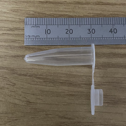 0.5ml clear plastic storage vial with snap cap - watertight x 1000
