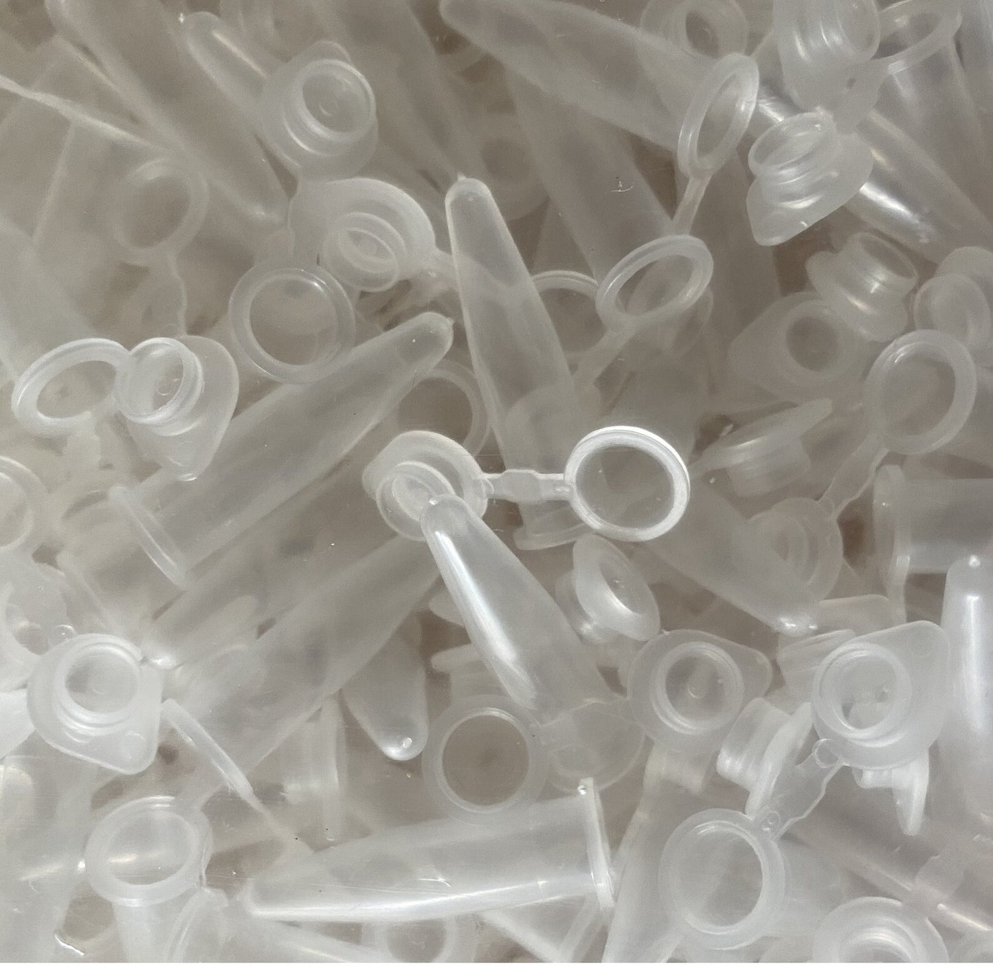 0.5ml clear plastic storage vial with snap cap - watertight x 1000