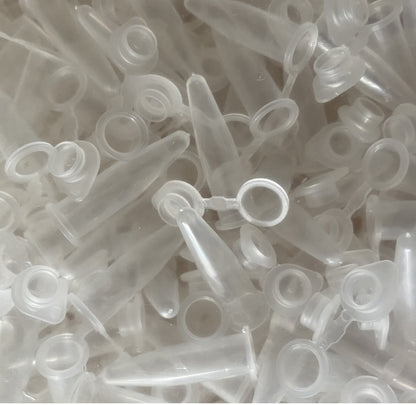 0.5ml clear plastic storage vial with snap cap - watertight x 1000