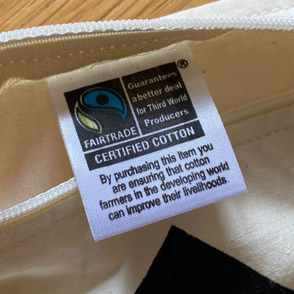 Soft Cotton Zip up Bag - Zipsafe - Keeps cash and valuables together Pack of 10