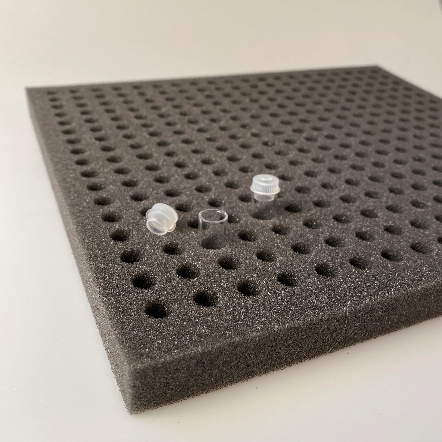 Foam Storage Rack, Ideal for storing 1mm vials or anything else thats 10mm diameter