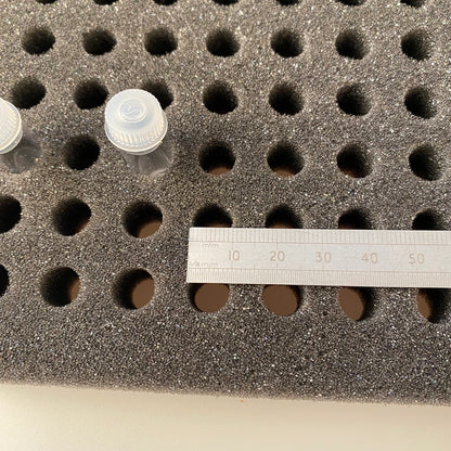 Foam Storage Rack, Ideal for storing 1mm vials or anything else thats 10mm diameter
