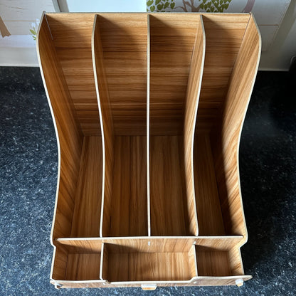 Office desk organiser, Wooden desk organiser, Document holder stand, Filing organiser, Office desktop organiser, Desktop organiser wood