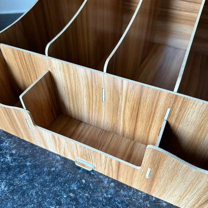 Office desk organiser, Wooden desk organiser, Document holder stand, Filing organiser, Office desktop organiser, Desktop organiser wood