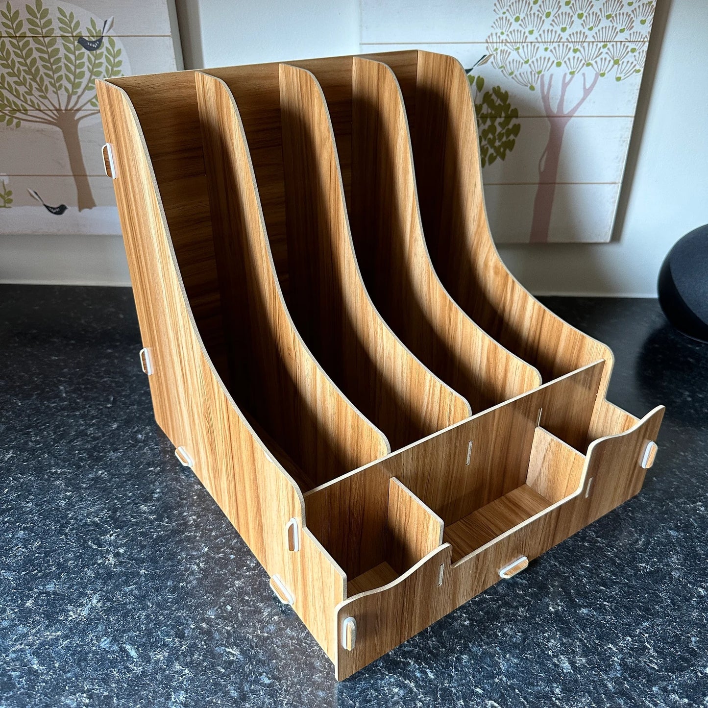 Office desk organiser, Wooden desk organiser, Document holder stand, Filing organiser, Office desktop organiser, Desktop organiser wood