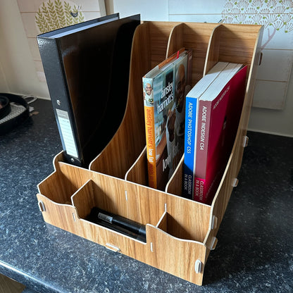 Office desk organiser, Wooden desk organiser, Document holder stand, Filing organiser, Office desktop organiser, Desktop organiser wood