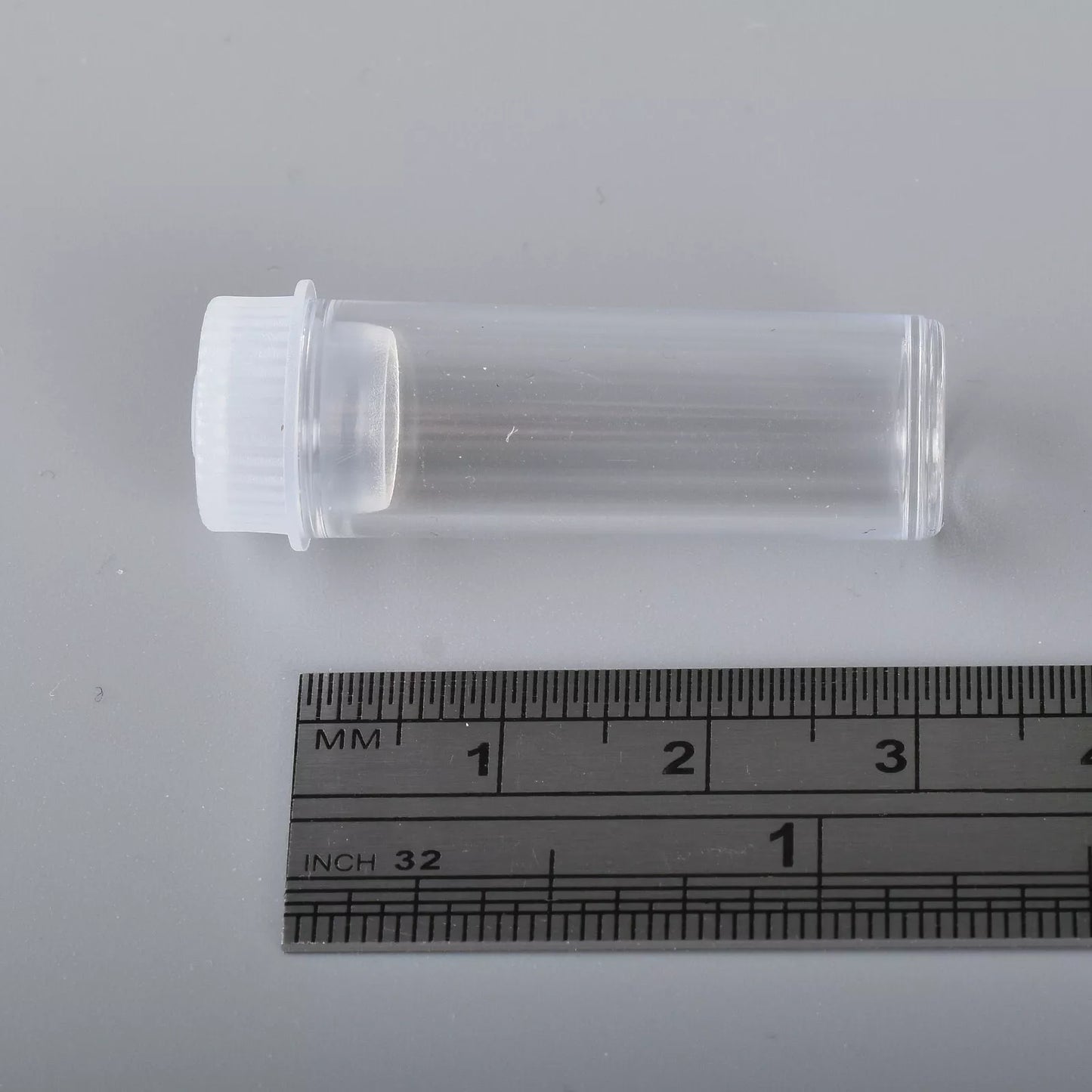 Small 1ml Clear Plastic Containers with push caps crafts - Test Tube Vial PS